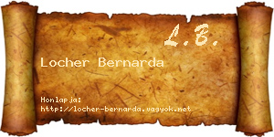 Locher Bernarda névjegykártya